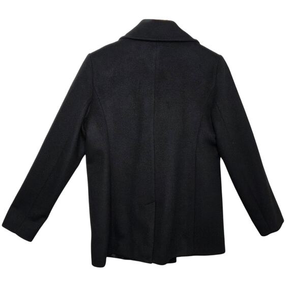 Lauren Ralph Lauren Women Double Breasted Wool Blend SZ 8 Black Peacoat Capsule - Picture 5 of 11